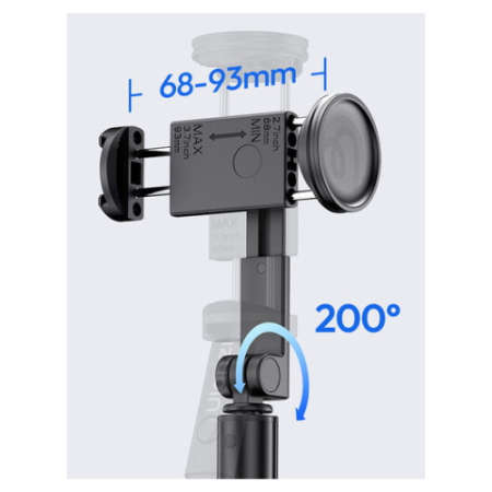 Ulanzi SK26 Phone Clamp Version (S015) - mini statyw i selfie stick z uchwytem do smartfona - zakres szerokości klamry do telefonu